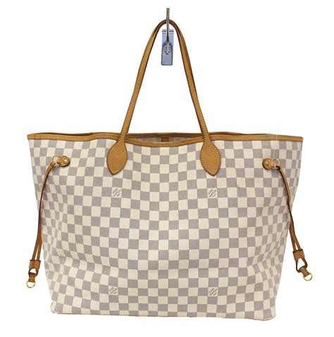 louis vuitton white checkered purse dupe|purse louis vuitton neverfull da.